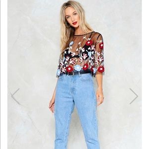 ❗️SOLD❗️NWOT Nasty Gal Thread Strong Mesh Top